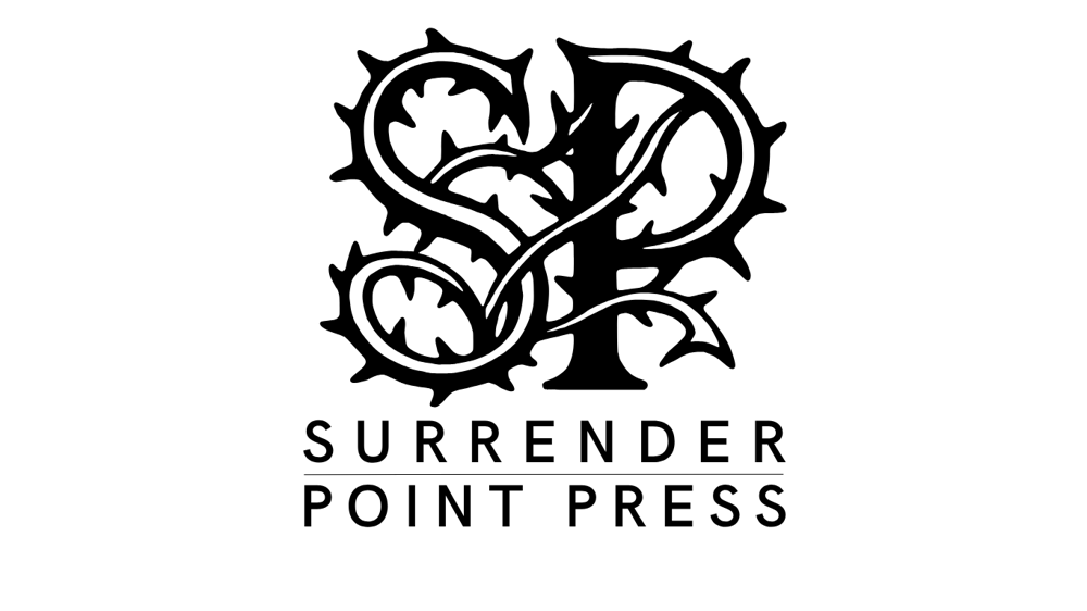 Surrender Point Press logo: thorn-wrapped SP monogram